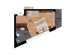 Plán poschodí v ubytovaní Gletscherblick B&B