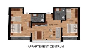 Plán poschodí v ubytovaní Gletscherblick B&B