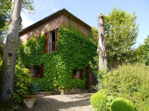 an ivy covered house with a tree at Private Villa Dolce Vita in Lucignano