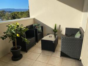 Posezení v ubytování Beau Duplex T3 vue panoramique Luberon