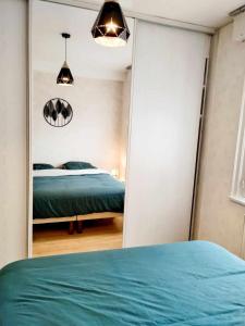 Katil atau katil-katil dalam bilik di Appartement Barbieux - Roubaix - 15min de Lille +27 gambar