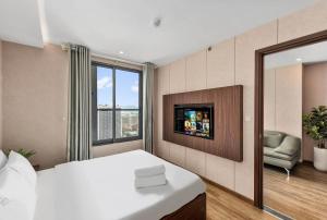 TV a/nebo společenská místnost v ubytování S Lux Apartment Virgo
