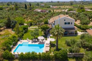 an aerial view of a villa with a swimming pool at Villa Alkis - Spacious Pool Retreat in Zakynthos