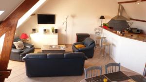 Posezení v ubytování Appartement tout confort avec vue sur mer