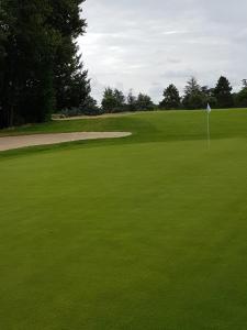 a view of a golf course with a green at Appartement T2 face au golf in Buzet-sur-Tarn