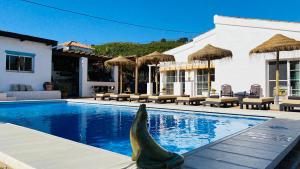 a mermaid in the pool of a house at Finca del Gecko in Alhaurín el Grande