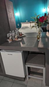 A kitchen or kitchenette at Hotel Theoxenia