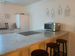 Η κουζίνα ή μικρή κουζίνα στο Schöne Wohnung nahe Nürnberg, 60 qm, 3 Pers. WLAN