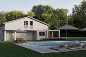 - l'accès à une maison dotée d'une piscine et de parasols dans l'établissement Villa Palms, à Lido di Jesolo