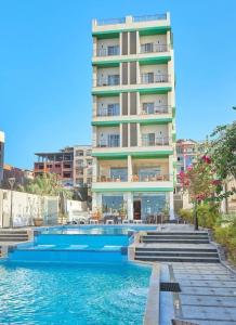 The swimming pool at or close to Tiba Rose hurghada