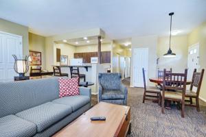 a living room with a couch and a table at WorldMark Bison Ranch in Overgaard