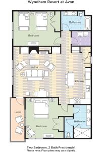 Floor plan ng Club Wyndham Resort at Avon