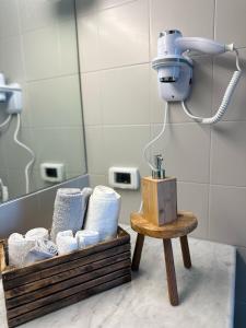 a bathroom with a box of toilet paper at Eporedia 222 in Ivrea