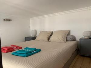 Posteľ alebo postele v izbe v ubytovaní Magnifique appartement 8 couchages dans villa historique