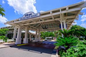 a pavilion at the entrance to a resort at Disney's Key West Resort Studio room sleeps 4 in Orlando