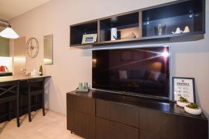 Kuchyň nebo kuchyňský kout v ubytování Prague apartment Spalena