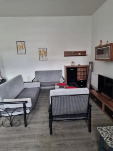 TV a/nebo společenská místnost v ubytování Apartmán Ambrak č.1