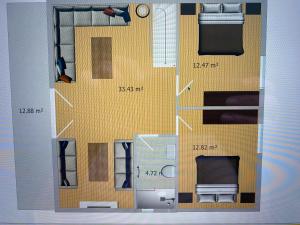 un dibujo de un plano del suelo de una casa en Family 7, en Ulmen