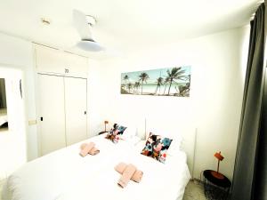 Postel nebo postele na pokoji v ubytování Seaview Apartment Los Cactus