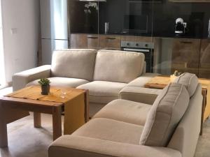 a living room with a couch and a table at Luxury Banus Puerto Golf in Marbella