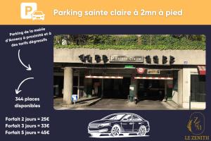 a car parked in front of a parking estimate clinic d dued at Le zénith vieille ville d'Annecy in Annecy