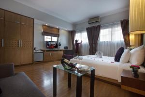 Voodi või voodid majutusasutuse Eliana Ruby Hotel & Travel toas