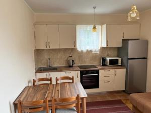 Kuchyň nebo kuchyňský kout v ubytování Apartments Boris