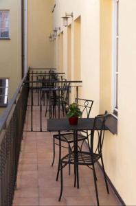 En balkon eller terrasse på Hotel Karlin