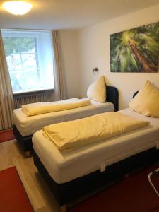 Postel nebo postele na pokoji v ubytování Gasthaus Hotel Löffelschmiede