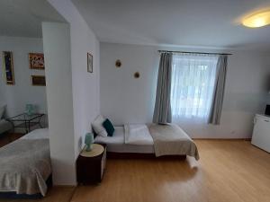 Un pat sau paturi într-o cameră la Pokoje Vesuvio i apartament