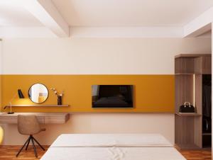 TV a/nebo společenská místnost v ubytování FIRONA FLY HOTEL