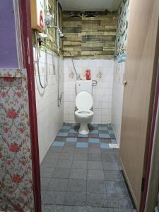 a small bathroom with a toilet in a stall at Homestay Bemban Batu Gajah in Batu Gajah