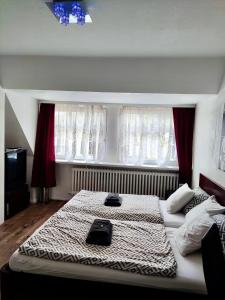 Katil atau katil-katil dalam bilik di Pension Zum Burggrafen