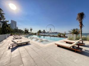 The swimming pool at or close to Remarkable 2BR+storage in JBR with Sea View