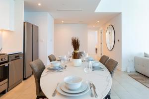 A kitchen or kitchenette at Remarkable 2BR+storage in JBR with Sea View