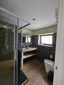 un bagno con doccia, WC e lavandino di Siete Lunas a Cordoba Altre 48 foto