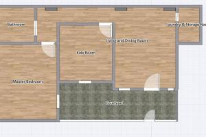 De plattegrond van Anesis with yard