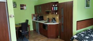Kuchyň nebo kuchyňský kout v ubytování Apartmány Karlov pod Pradědem