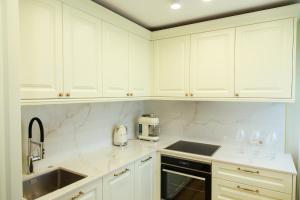 Kuchyň nebo kuchyňský kout v ubytování Boutique Apartments Klaipedas