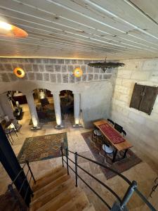 an overhead view of a room with a table and chairs at Casa Chilai Cappadocia in Urgup