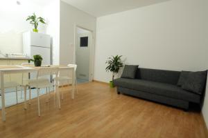 salon z kanapą i stołem w obiekcie Apartament Słoneczny 7 w mieście Opole