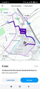 Ptičja perspektiva nastanitve Sheffield meadowhall interchange house with off street parking