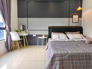 Postel nebo postele na pokoji v ubytování 6-7Pax 3BR Waterpark Condo W Ps4 Near Ipoh Town + 44 fotografií