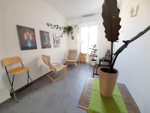 Posezení v ubytování BioBenessere Eco-B&B -Adults Only- Moto&Bike Parking
