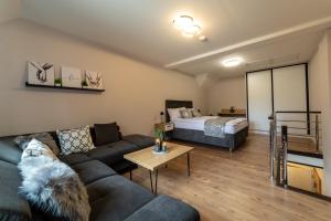 Postel nebo postele na pokoji v ubytování GREEN ViEW APARTMENTS