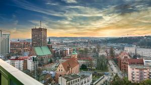 Výhľad na mesto Gdansk alebo výhľad na mesto priamo z apartmánu