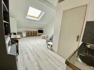 a large living room with a skylight on the ceiling at 204 Studio Immeuble Perséverance in Conflans-en-Jarnisy