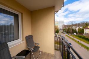 Balkón alebo terasa v ubytovaní ApartamentyPrzyMorzu Wschód Słońca Olymp z basenem