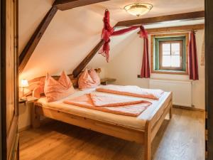 Voodi või voodid majutusasutuse Streuobsthof Weissenbacher toas
