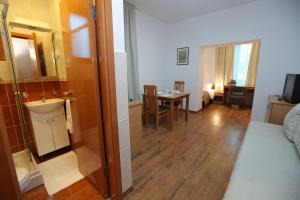 Kuchyň nebo kuchyňský kout v ubytování Garni Hotel Vila Drina